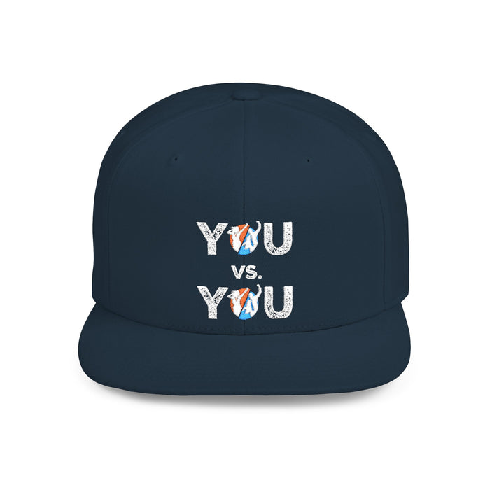 YOU vs. YOU Distressed Flat Bill Snapback Hat