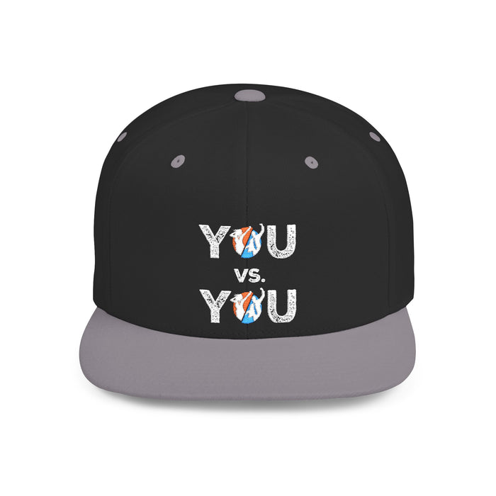 YOU vs. YOU Distressed Flat Bill Snapback Hat
