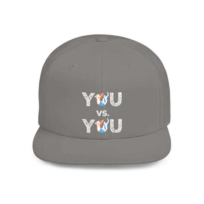 YOU vs. YOU Distressed Flat Bill Snapback Hat