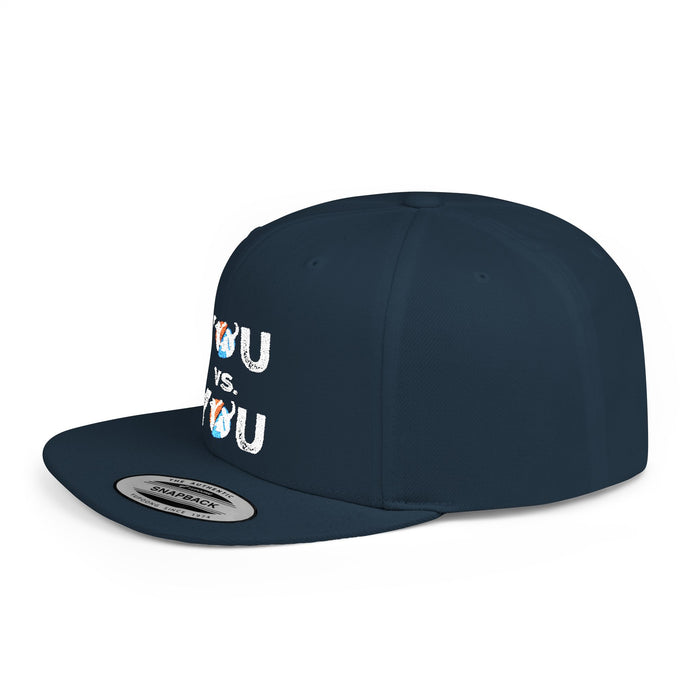 YOU vs. YOU Distressed Flat Bill Snapback Hat