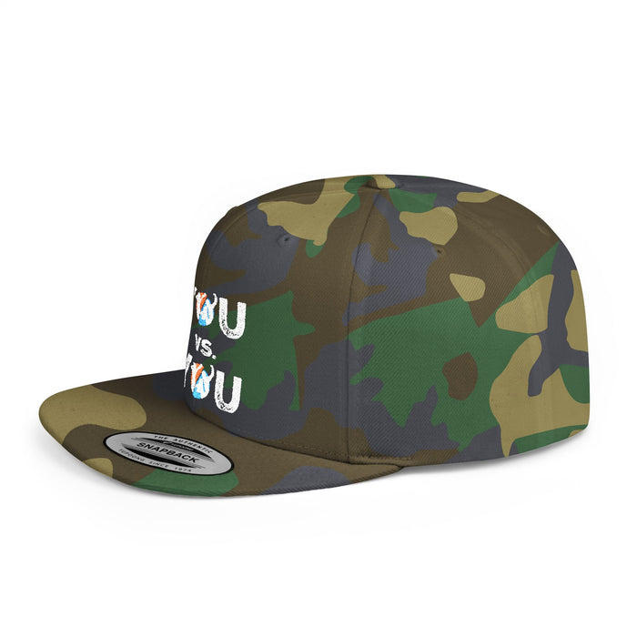 YOU vs. YOU Distressed Flat Bill Snapback Hat