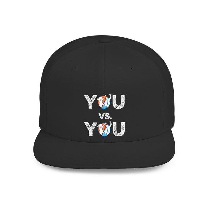 YOU vs. YOU Distressed Flat Bill Snapback Hat