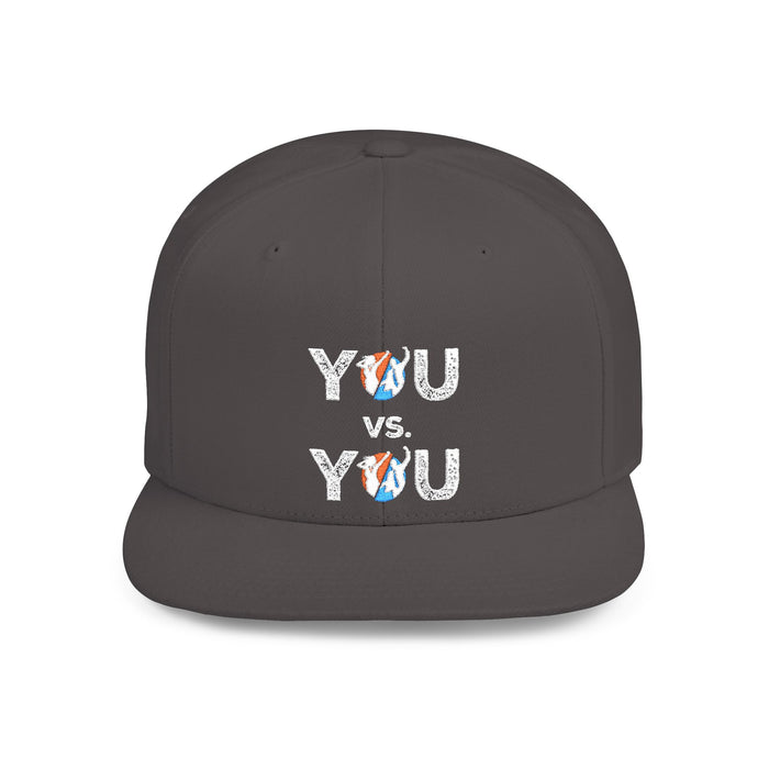 YOU vs. YOU Distressed Flat Bill Snapback Hat
