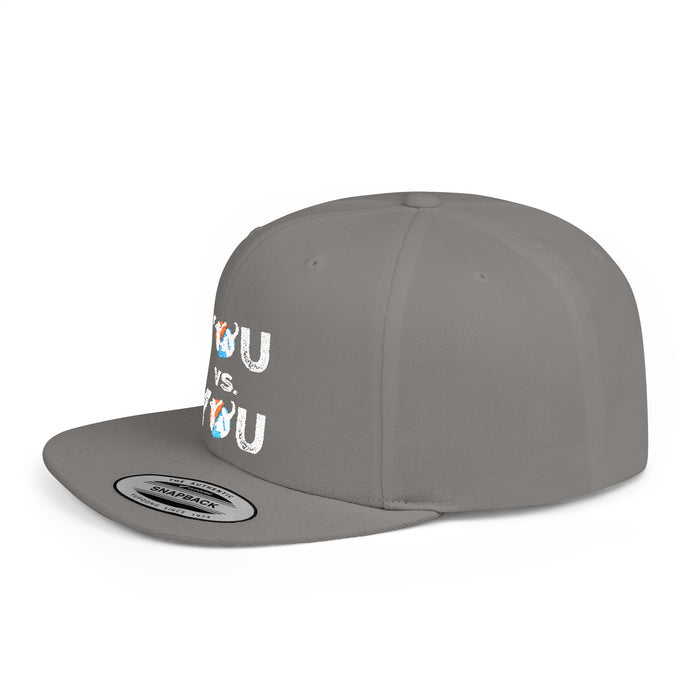 YOU vs. YOU Distressed Flat Bill Snapback Hat