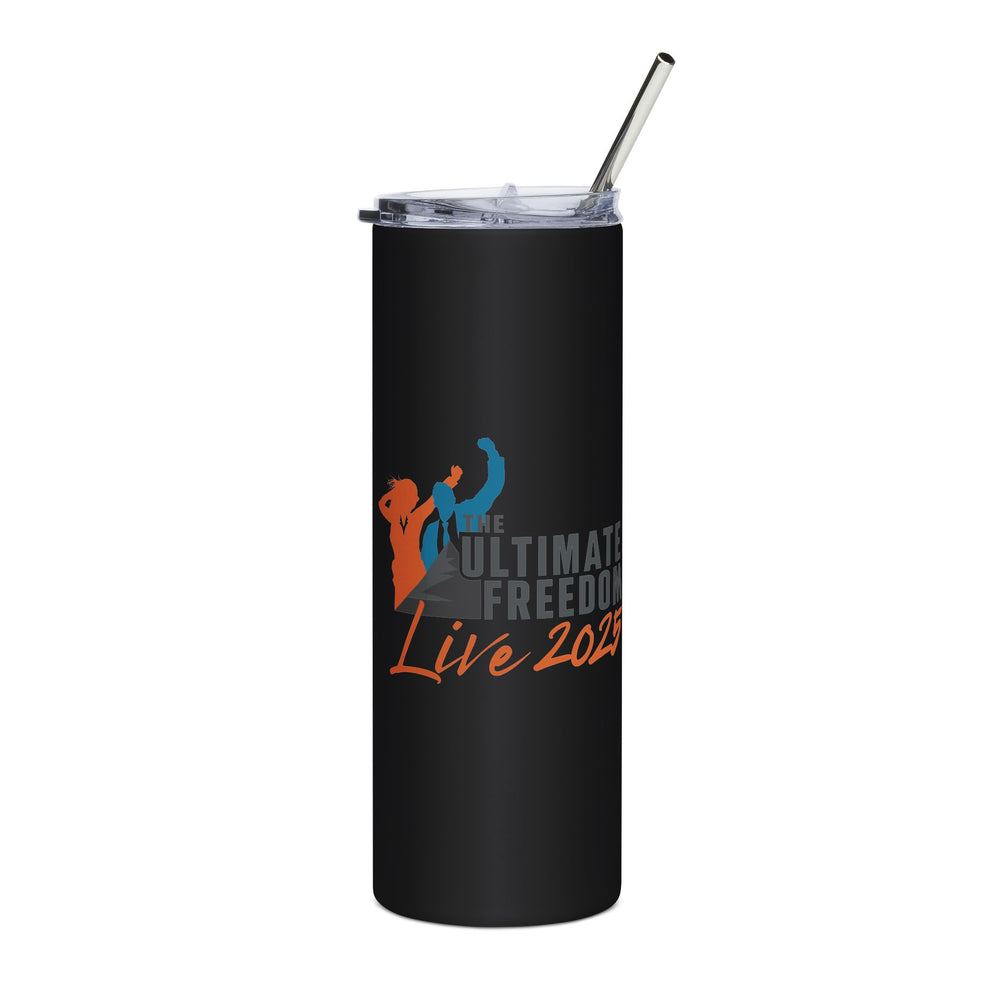 UFL 2025 Skinny Tumbler with Straw, 20oz