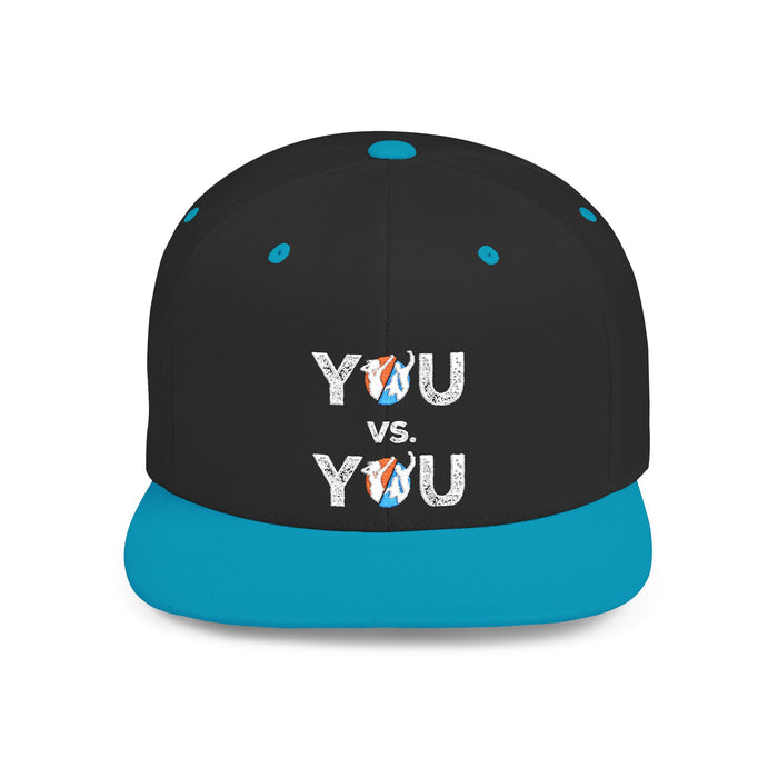 YOU vs. YOU Distressed Flat Bill Snapback Hat