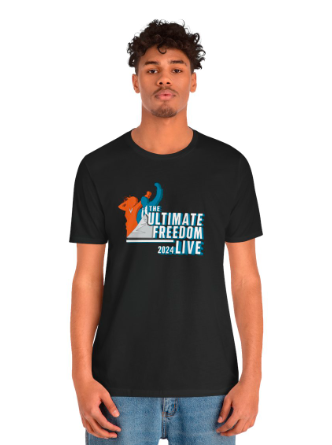 The Ultimate Freedom Live 2024 Crewneck T-Shirt for Men