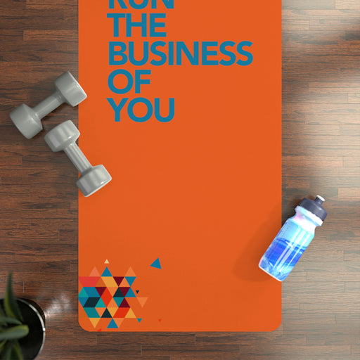 You Run the Business of You Workout Mat in Orange