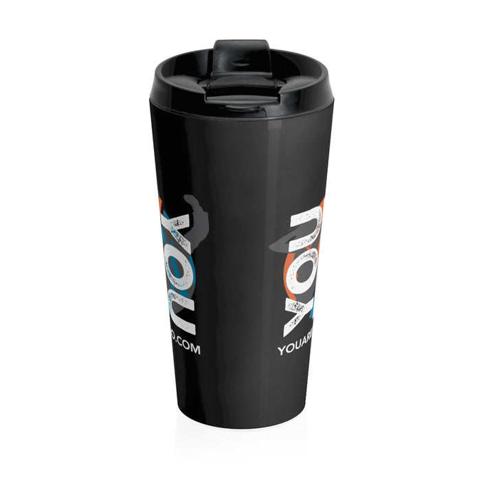 YOU vs. YOU Stainless Steel Travel Mug in Black