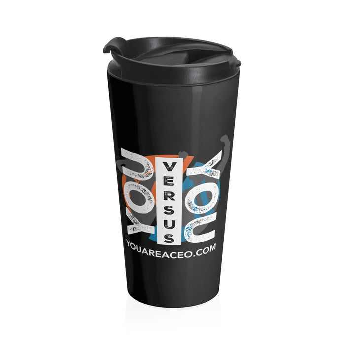 YOU vs. YOU Stainless Steel Travel Mug in Black