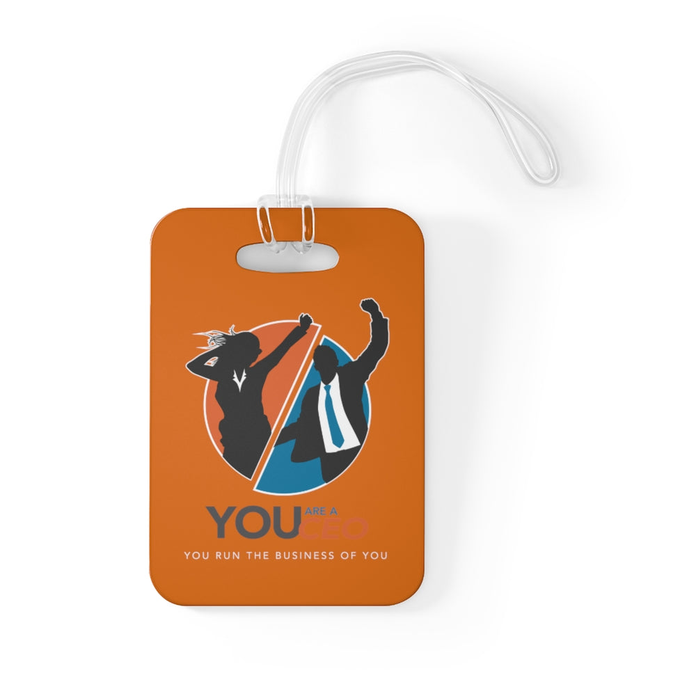 You Are a CEO Travel Tag in Bright Orange