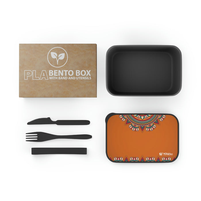 Ebiza Bento Box with Band and Utensils