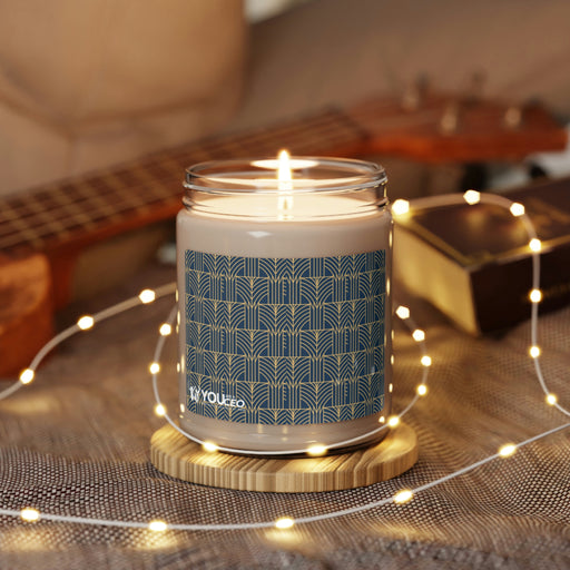 LUXE Soy Candle in Deco Blue, 9oz  | 3 Scents