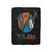 Silhouette Sherpa Fleece Blanket in Black
