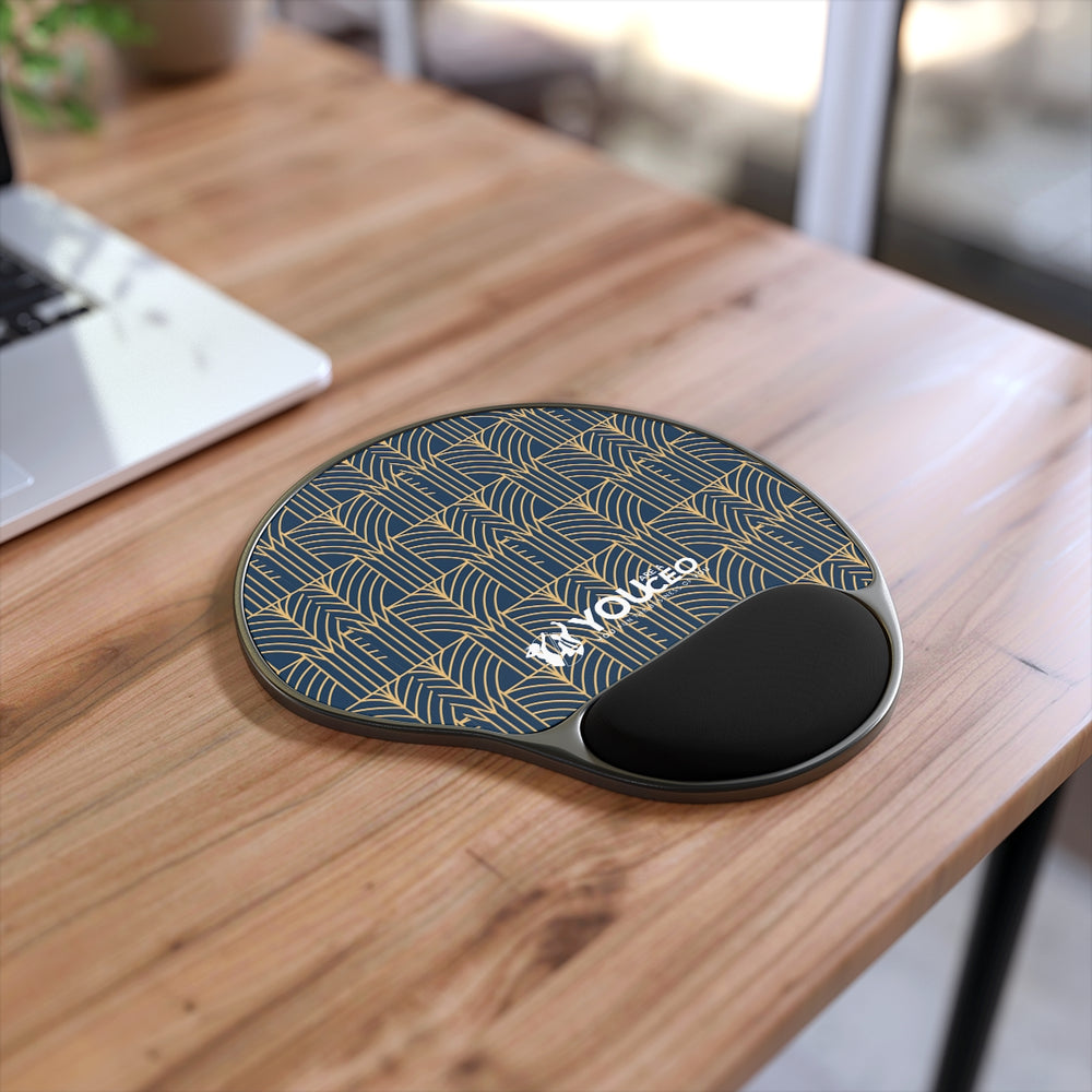 Deco Blue Mouse Pad with Wrist Rest