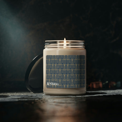 LUXE Soy Candle in Deco Blue, 9oz  | 3 Scents