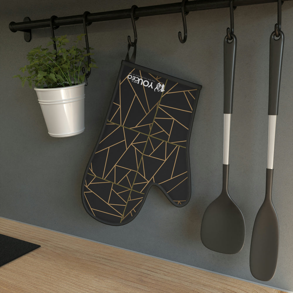 Mosiac Black Oven Glove
