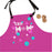 Flowers for Mom Lightweight Apron in Fuchsia (no pockets)