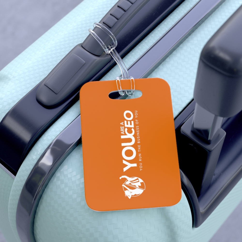 You Are a CEO Travel Tag in Bright Orange