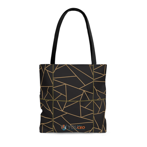 Mosaic Black Reusable Tote Bag