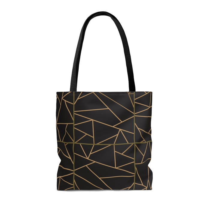 Mosaic Black Reusable Tote Bag