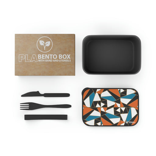 Geo Bento Box with Band and Utensils