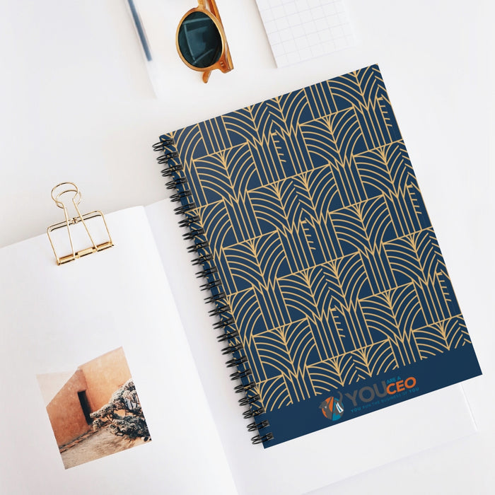 Deco Blue Spiral Notebook