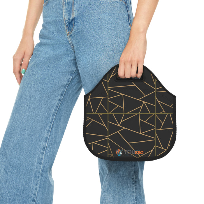 Mosaic Black Easy Lunch Bag