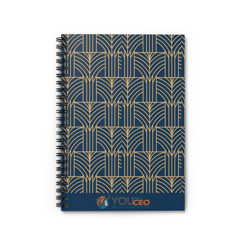 Deco Blue Spiral Notebook