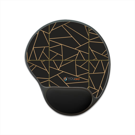Mosaic Black Mouse Pad with Wrist Rest